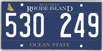 RI license plate 530249