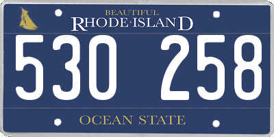 RI license plate 530258