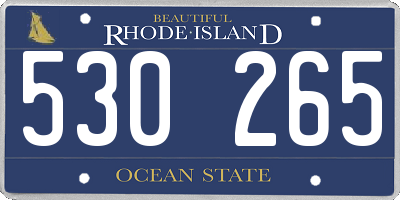 RI license plate 530265