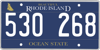 RI license plate 530268