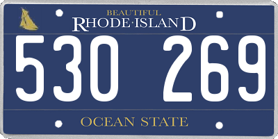 RI license plate 530269