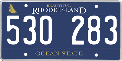 RI license plate 530283