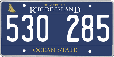 RI license plate 530285