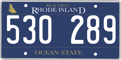 RI license plate 530289