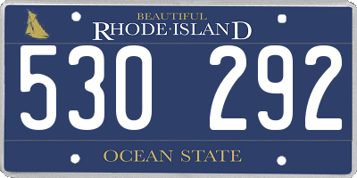 RI license plate 530292