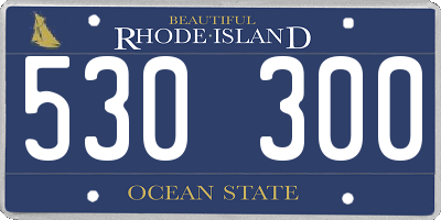RI license plate 530300