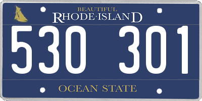 RI license plate 530301
