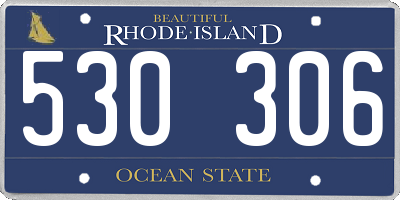 RI license plate 530306