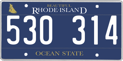 RI license plate 530314