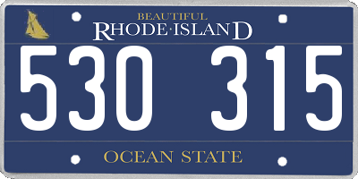 RI license plate 530315