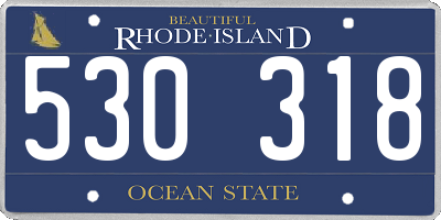 RI license plate 530318