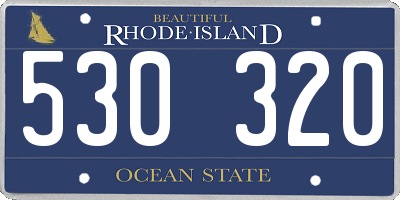 RI license plate 530320