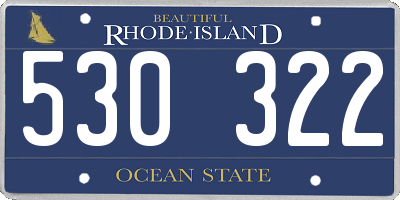 RI license plate 530322