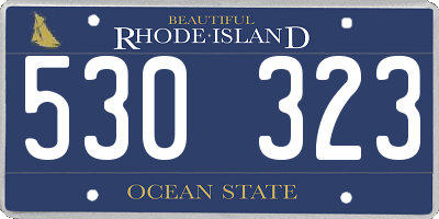 RI license plate 530323