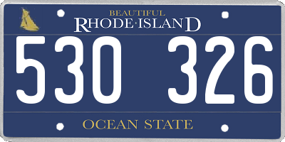 RI license plate 530326