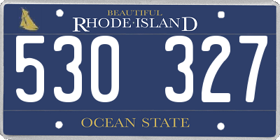 RI license plate 530327