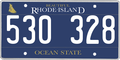 RI license plate 530328
