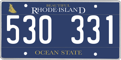 RI license plate 530331