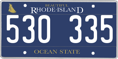 RI license plate 530335