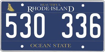 RI license plate 530336