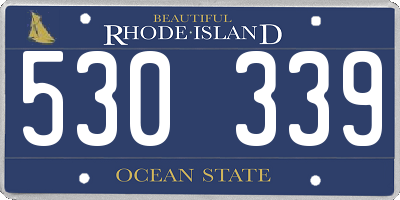 RI license plate 530339