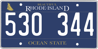 RI license plate 530344
