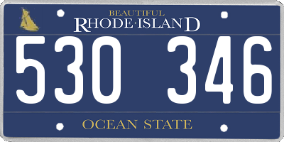 RI license plate 530346