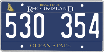 RI license plate 530354