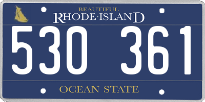 RI license plate 530361