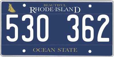 RI license plate 530362