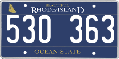 RI license plate 530363