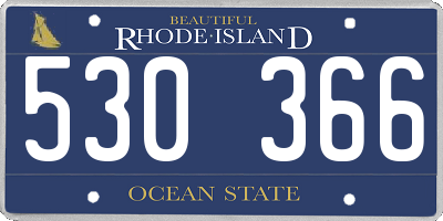 RI license plate 530366