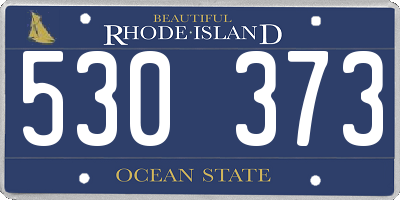 RI license plate 530373