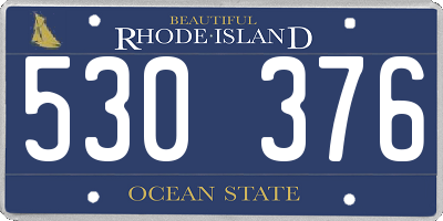 RI license plate 530376