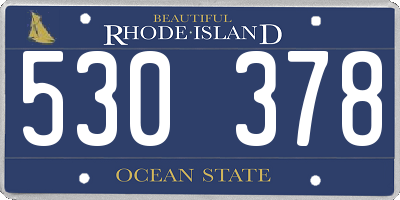 RI license plate 530378