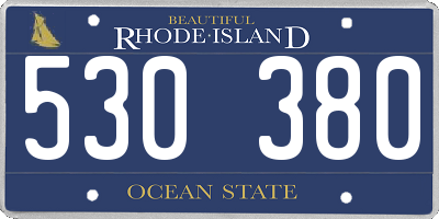RI license plate 530380