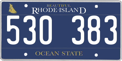 RI license plate 530383