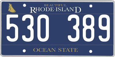 RI license plate 530389