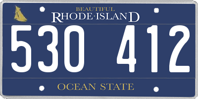 RI license plate 530412