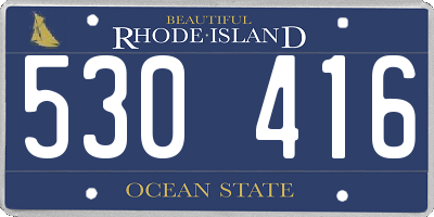 RI license plate 530416