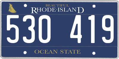 RI license plate 530419