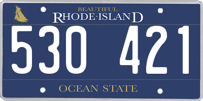RI license plate 530421