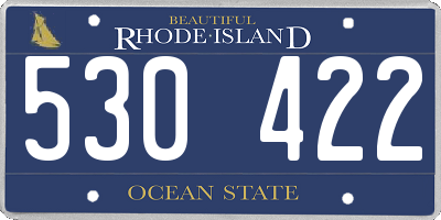 RI license plate 530422