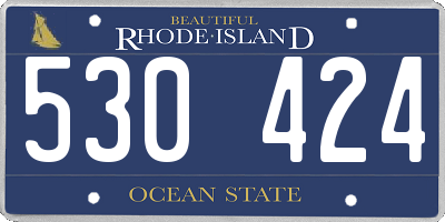RI license plate 530424