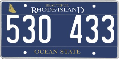 RI license plate 530433