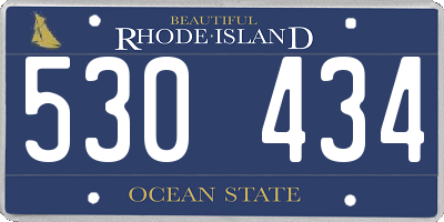 RI license plate 530434