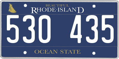 RI license plate 530435