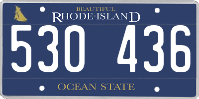 RI license plate 530436