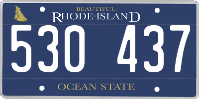 RI license plate 530437