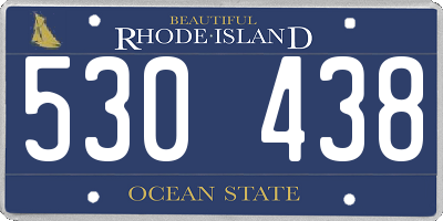RI license plate 530438